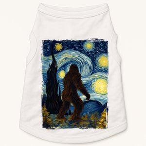 Bigfoot For Men Women Bigfoot Starry Night Van Gogh Doggie Tank