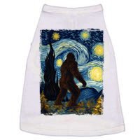 Bigfoot For Men Women Bigfoot Starry Night Van Gogh Doggie Tank