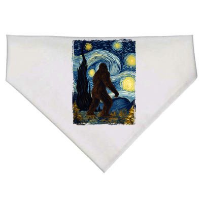 Bigfoot For Men Women Bigfoot Starry Night Van Gogh USA-Made Doggie Bandana