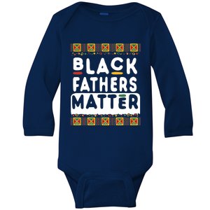 Black Fathers Matter Pride African American History Month Baby Long Sleeve Bodysuit