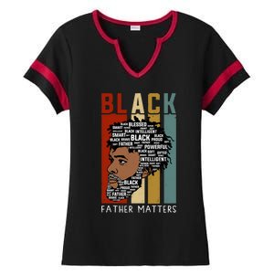 BLACK FATHER MATTERS Ladies Halftime Notch Neck Tee