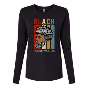 BLACK FATHER MATTERS Womens Cotton Relaxed Long Sleeve T-Shirt