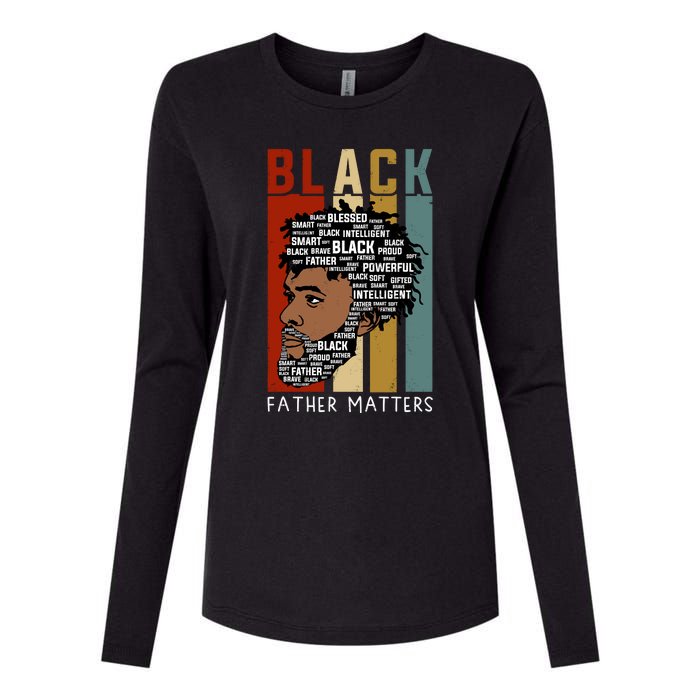 BLACK FATHER MATTERS Womens Cotton Relaxed Long Sleeve T-Shirt