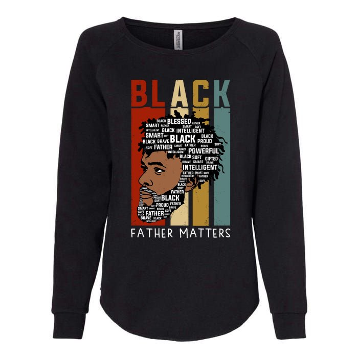 BLACK FATHER MATTERS Womens California Wash Sweatshirt