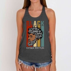 BLACK FATHER MATTERS Women's Knotted Racerback Tank