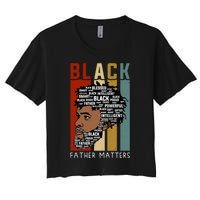 BLACK FATHER MATTERS Women's Crop Top Tee