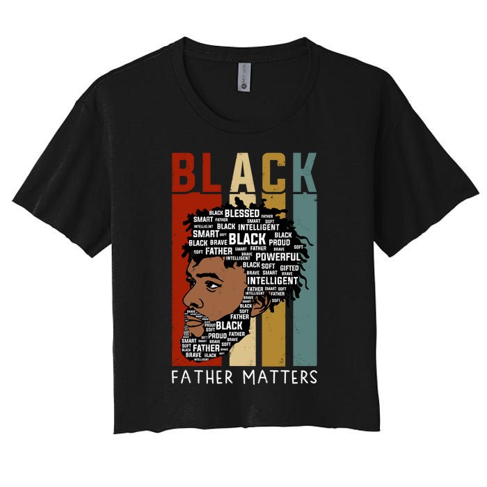 BLACK FATHER MATTERS Women's Crop Top Tee