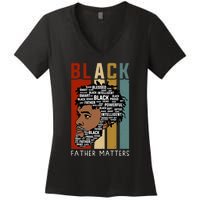 BLACK FATHER MATTERS Women's V-Neck T-Shirt