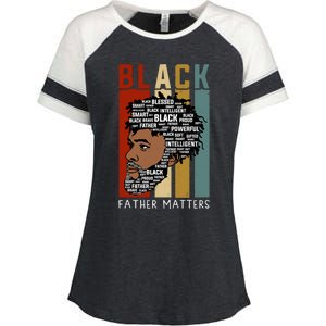 BLACK FATHER MATTERS Enza Ladies Jersey Colorblock Tee