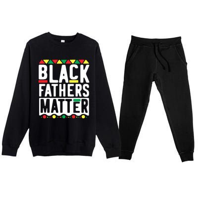 Black Fathers Matter Black Pride Month Premium Crewneck Sweatsuit Set