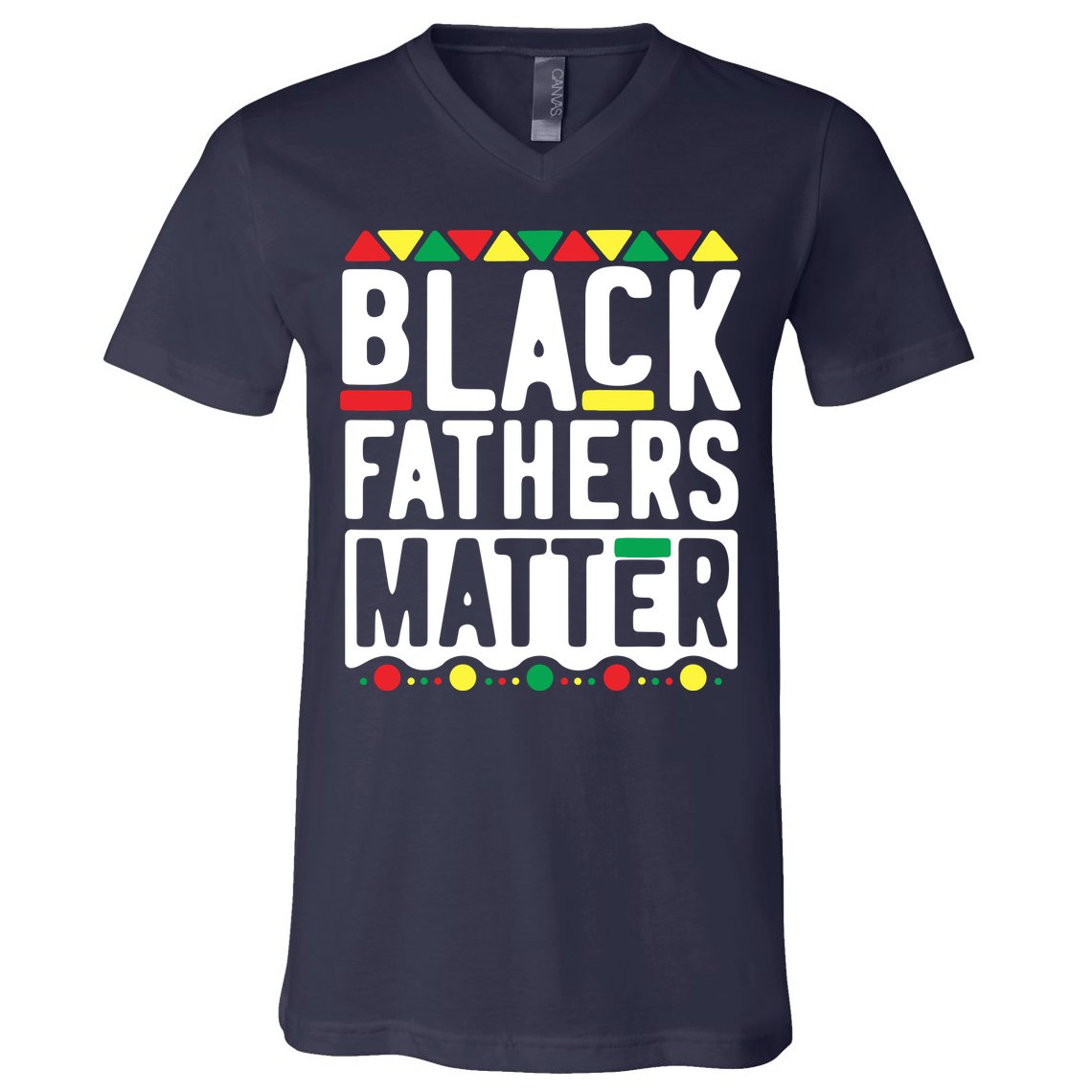 Black Fathers Matter Black Pride Month V-Neck T-Shirt