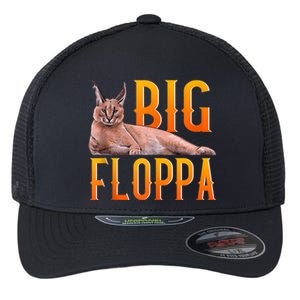 Big Floppa Meme Cute Caracal Cat Ank Op Flexfit Unipanel Trucker Cap