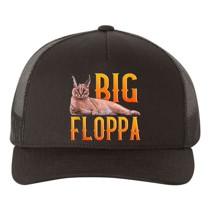 Big Floppa Meme Cute Caracal Cat Ank Op Yupoong Adult 5-Panel Trucker Hat