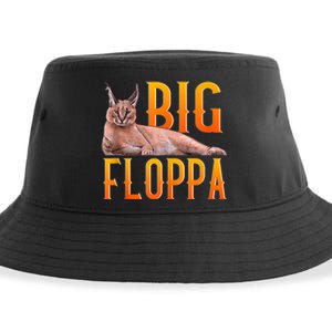 Big Floppa Meme Cute Caracal Cat Ank Op Sustainable Bucket Hat