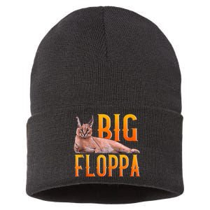 Big Floppa Meme Cute Caracal Cat Ank Op Sustainable Knit Beanie