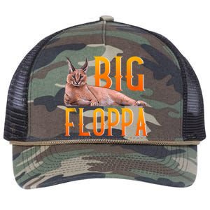 Big Floppa Meme Cute Caracal Cat Ank Op Retro Rope Trucker Hat Cap