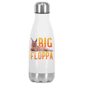 Big Floppa Meme Cute Caracal Cat Ank Op Stainless Steel Insulated Water Bottle