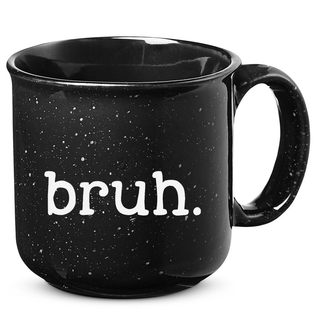 Bruh Funny Meme Saying Brother Greeting Gifts 15oz Campfire Ceramic Mug