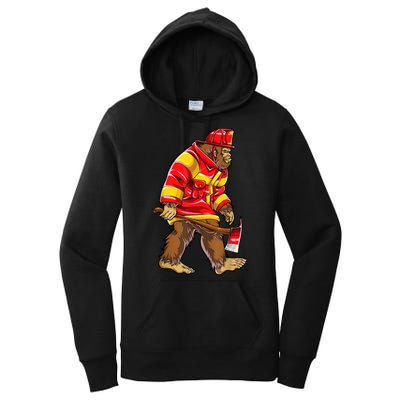 Bigfoot Firefighter Men Thin Red Line Sasquatch Lover Women's Pullover Hoodie