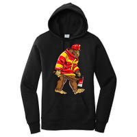 Bigfoot Firefighter Men Thin Red Line Sasquatch Lover Women's Pullover Hoodie