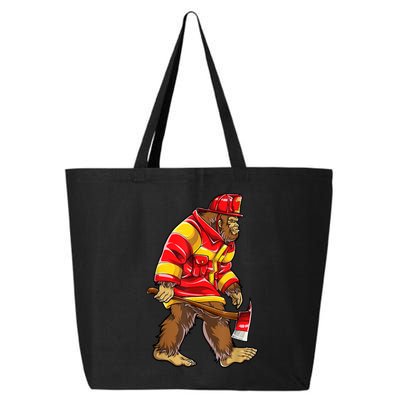 Bigfoot Firefighter Men Thin Red Line Sasquatch Lover 25L Jumbo Tote
