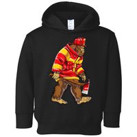 Bigfoot Firefighter Men Thin Red Line Sasquatch Lover Toddler Hoodie