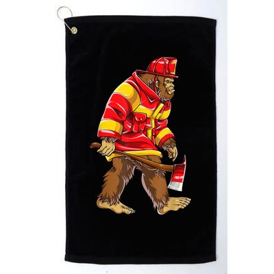 Bigfoot Firefighter Men Thin Red Line Sasquatch Lover Golf Towel