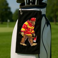 Bigfoot Firefighter Men Thin Red Line Sasquatch Lover Golf Towel