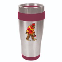 Bigfoot Firefighter Men Thin Red Line Sasquatch Lover 16oz Travel Tumbler