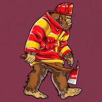 Bigfoot Firefighter Men Thin Red Line Sasquatch Lover 16oz Travel Tumbler