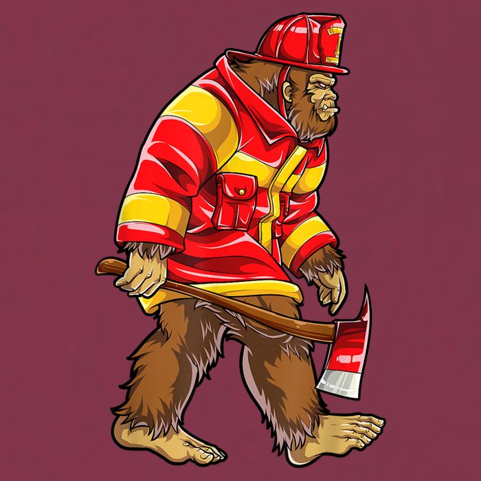 Bigfoot Firefighter Men Thin Red Line Sasquatch Lover 16oz Travel Tumbler