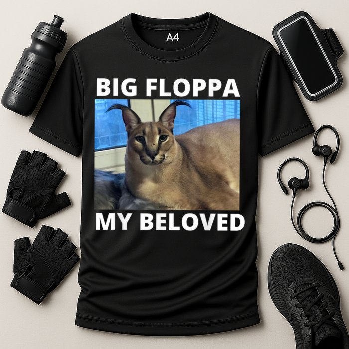 Big Floppa My Beloved Caracal Cat Meme Cooling Performance Crew T-Shirt