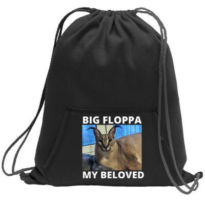 Big Floppa My Beloved Caracal Cat Meme Sweatshirt Cinch Pack Bag