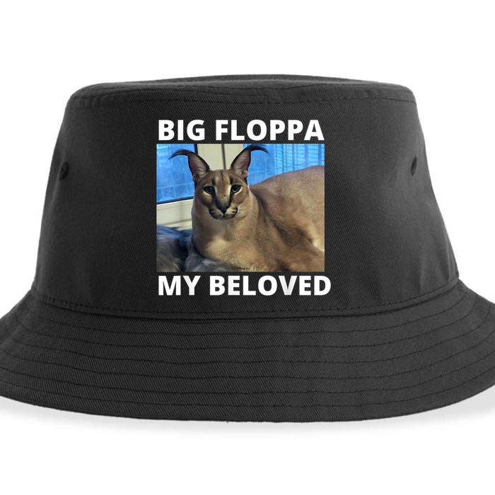 Big Floppa My Beloved Caracal Cat Meme Sustainable Bucket Hat