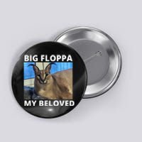 Big Floppa My Beloved Caracal Cat Meme Button