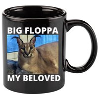 Big Floppa My Beloved Caracal Cat Meme 11oz C Handle Ceramic Mug