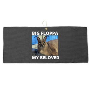 Big Floppa My Beloved Caracal Cat Meme Large Microfiber Waffle Golf Towel