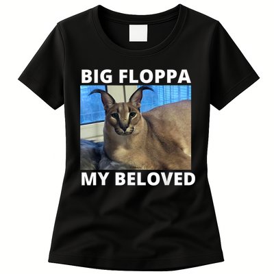 Big Floppa My Beloved Caracal Cat Meme Womens T-Shirt