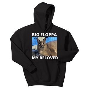 Big Floppa My Beloved Caracal Cat Meme Kids Hoodie