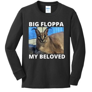 Big Floppa My Beloved Caracal Cat Meme Kids Long Sleeve Shirt