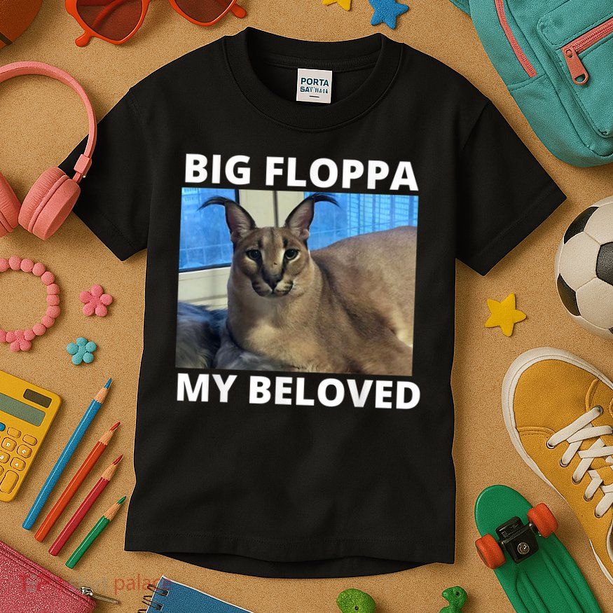Big Floppa My Beloved Caracal Cat Meme Kids T-Shirt
