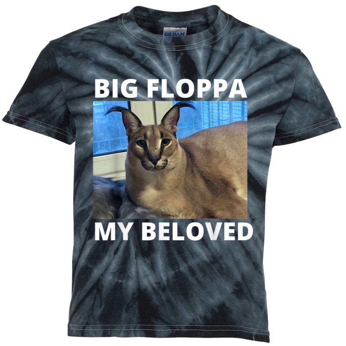 Big Floppa My Beloved Caracal Cat Meme Kids Tie-Dye T-Shirt