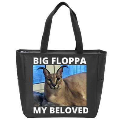 Big Floppa My Beloved Caracal Cat Meme Zip Tote Bag