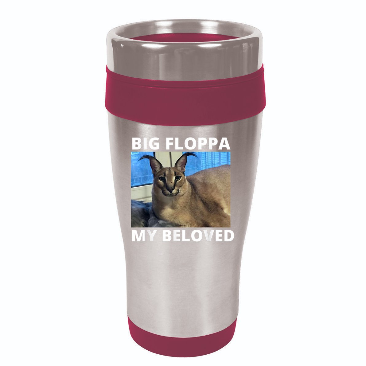 Big Floppa My Beloved Caracal Cat Meme 16oz Travel Tumbler