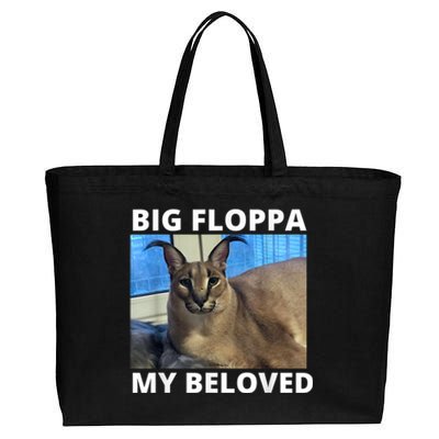 Big Floppa My Beloved Caracal Cat Meme Cotton Canvas Jumbo Tote