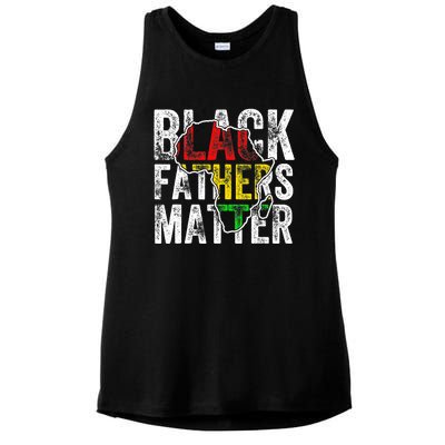 Black Fathers Matter Black Pride Month Fathers Day Ladies PosiCharge Tri-Blend Wicking Tank