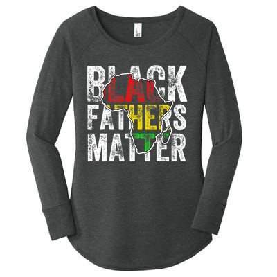 Black Fathers Matter Black Pride Month Fathers Day Women's Perfect Tri Tunic Long Sleeve Shirt