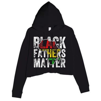 Black Fathers Matter Black Pride Month Fathers Day Crop Fleece Hoodie