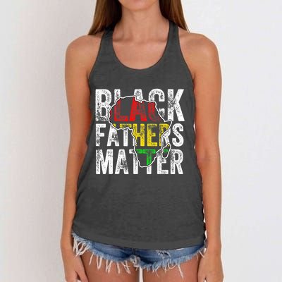 Black Fathers Matter Black Pride Month Fathers Day Women's Knotted Racerback Tank