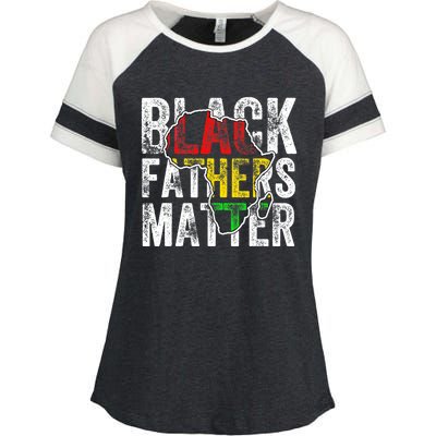 Black Fathers Matter Black Pride Month Fathers Day Enza Ladies Jersey Colorblock Tee